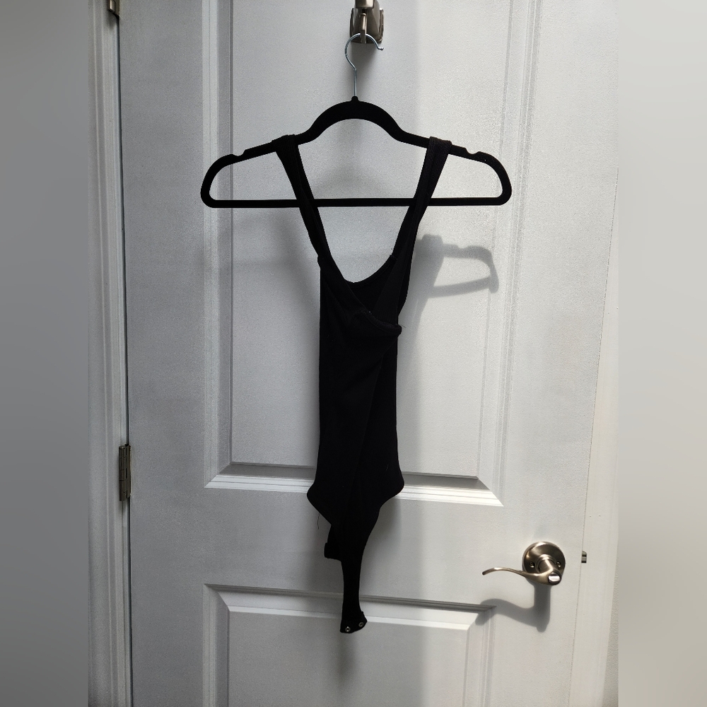 Lulus Front Cross Black Bodysuit - Picture 3 of 7